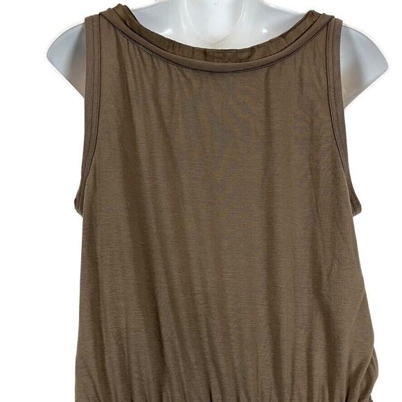 Ann Taylor Loft Taupe Brown Sleeveless Blouson Knit Casual Dress sz Medium M - Picture 11 of 16
